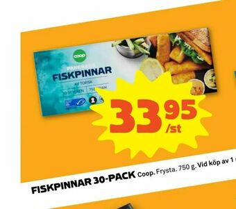 Stora Coop Fiskpinnar 30-pack erbjuda