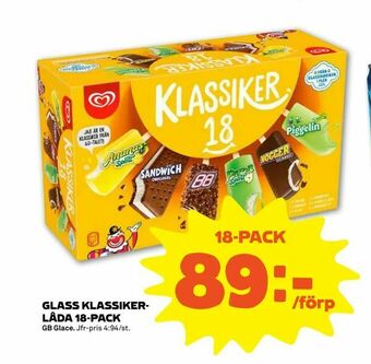 Stora Coop Glass klassikerlåda 18-pack erbjuda