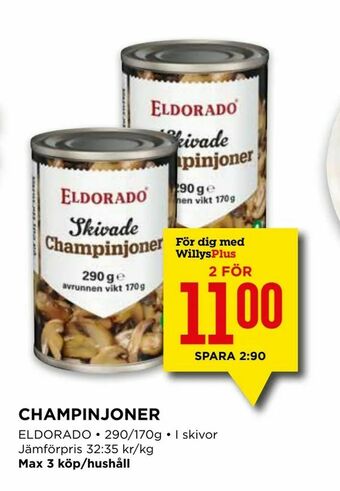 Willys Champinjoner erbjuda