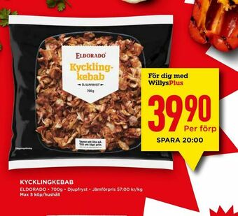 Willys Kycklingkebab erbjuda
