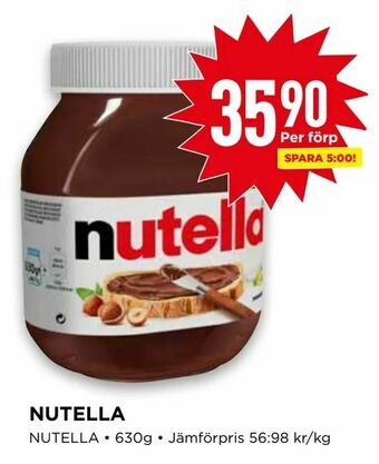 Willys Nutella erbjuda