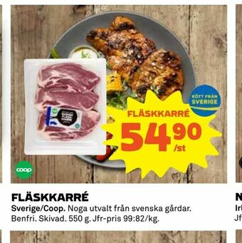 Coop Fläskkarré erbjuda