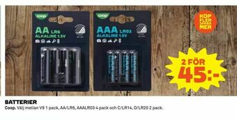 Coop Batterier erbjuda