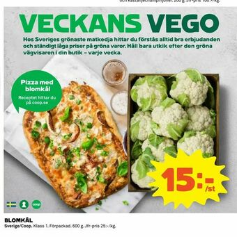 Coop Blomkål erbjuda
