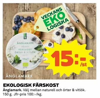 Coop Ekologisk färskost erbjuda