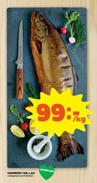 Coop Extra Varmrökt hel lax erbjuda
