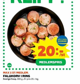 Coop Extra Falukorv i ring erbjuda
