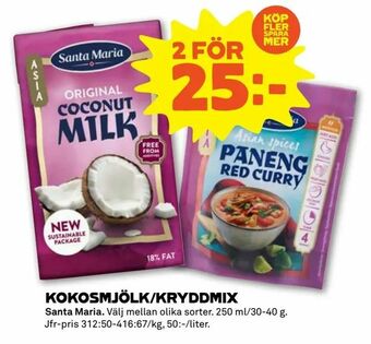 Kokosmjölk/kryddmix