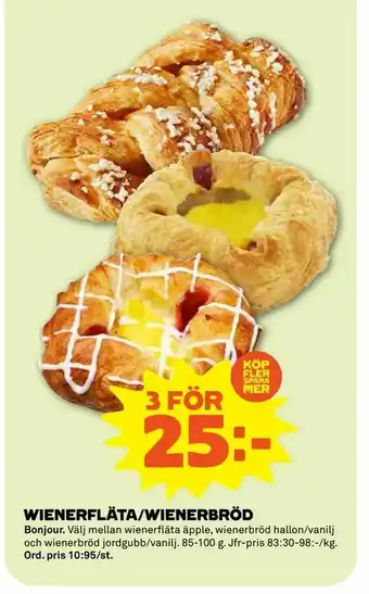 Coop Forum Wienerfläta/wienerbröd erbjuda