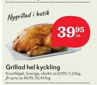 Grillad hel kyckling