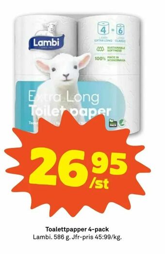 Stora Coop Toalettpapper 4-pack erbjuda