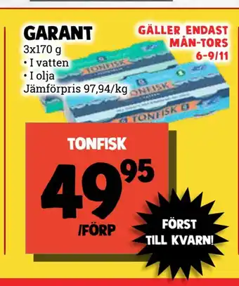 MatArket Tonfisk erbjuda