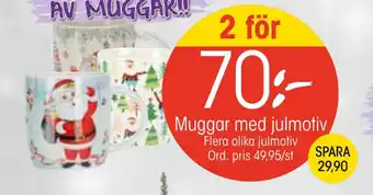EKO Muggar med julmotiv erbjuda
