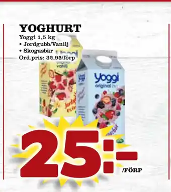 Supergrossen Yoghurt erbjuda