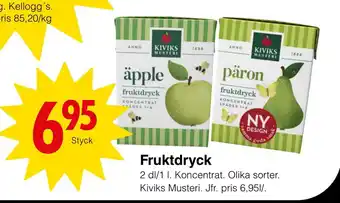 Matöppet Fruktdryck erbjuda
