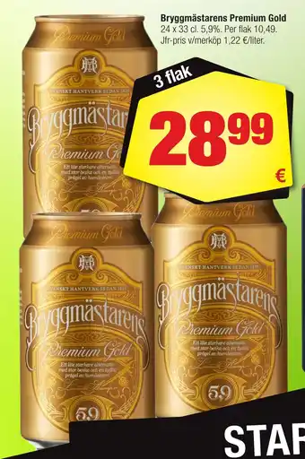 Calle Bryggmästarens premium gold erbjuda