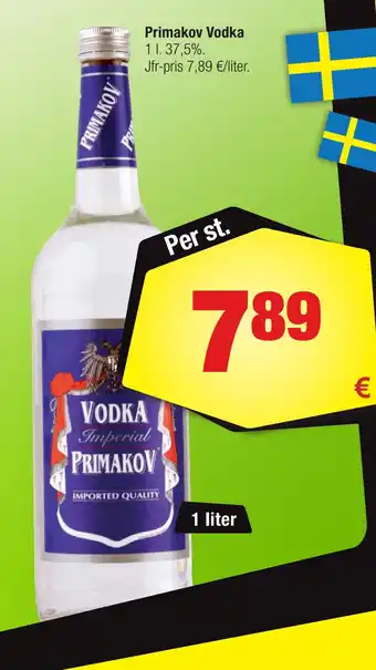 Calle Primakov vodka erbjuda