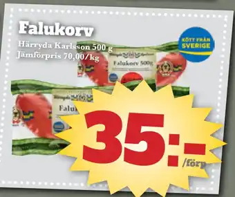 Bonum Matmarknad Falukorv erbjuda