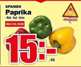 Matdax Paprika erbjuda