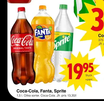 Matöppet Coca-cola, fanta, sprite erbjuda