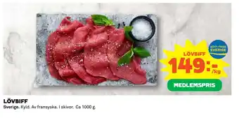 Coop Konsum Lövbiff erbjuda