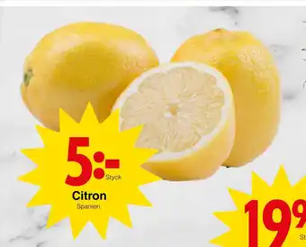 Matöppet Citron erbjuda