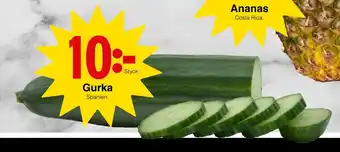 Matöppet Gurka erbjuda