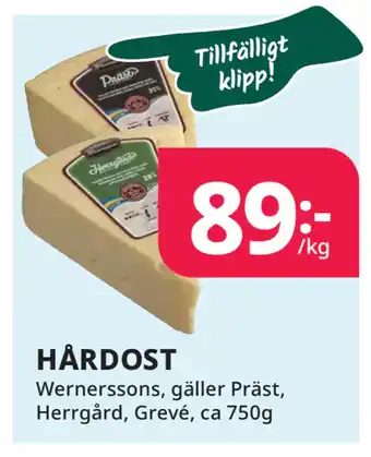 Tempo Hårdost erbjuda