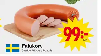 Matöppet Falukorv erbjuda