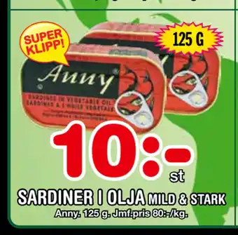 Nya Pulsen Sardiner i olja erbjuda