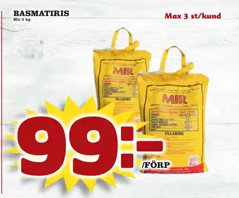 Prisma Mat Basmatiris erbjuda