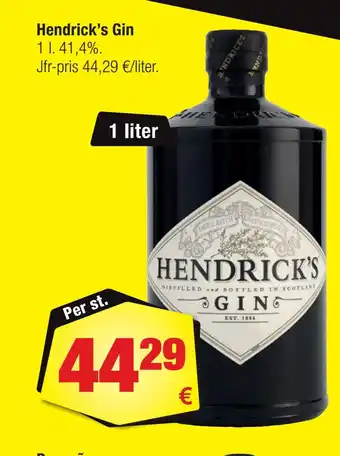 Calle Hendrick's gin erbjuda