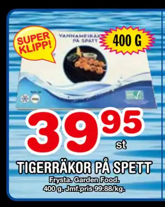 Nya Pulsen Tigerräkor på spett erbjuda