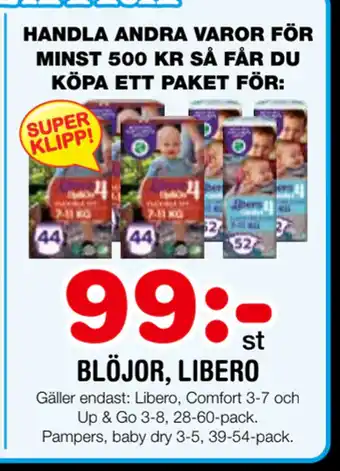 Nya Pulsen Blöjor, libero erbjuda