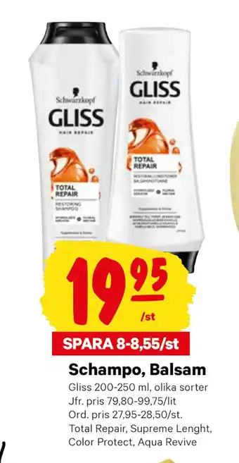 minmatbutik Schampo, balsam erbjuda
