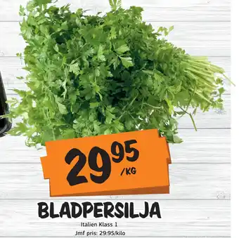 Bazaar Food market Bladpersilja erbjuda