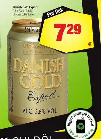 Calle Danish gold export erbjuda