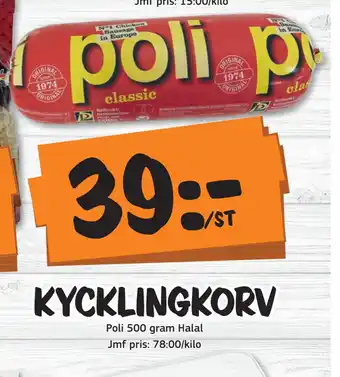 Bazaar Food market Kycklingkorv erbjuda