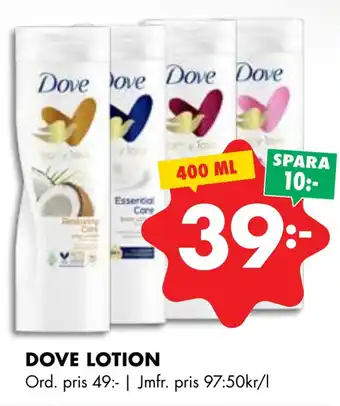 ÖoB Dove lotion erbjuda