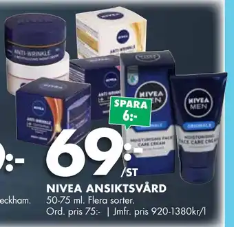 ÖoB Nivea ansiktsvård erbjuda