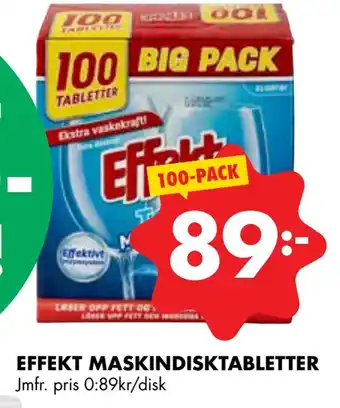 ÖoB Effekt maskindisktabletter erbjuda