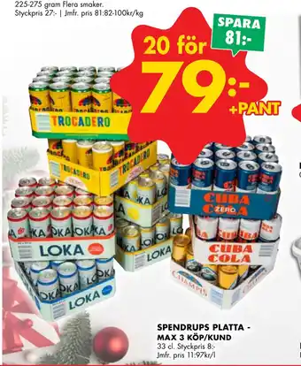 ÖoB Spendrups platta erbjuda