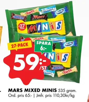 ÖoB Mars mixed minis erbjuda