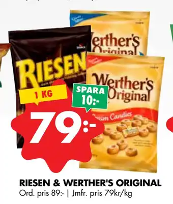 ÖoB Riesen & werther's original erbjuda