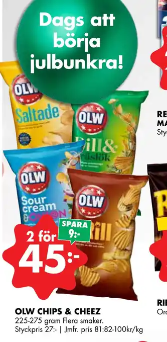 ÖoB Olw chips & cheez erbjuda