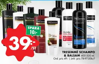 ÖoB Tresemmé schampo & balsam erbjuda