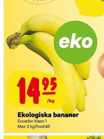 City Gross Ekologiska bananer erbjuda