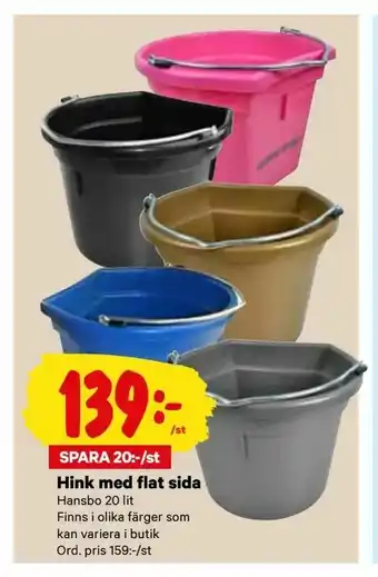 City Gross Hink med flat sida erbjuda