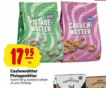 City Gross Cashewnötter Pistagenötter erbjuda