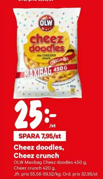 City Gross Cheez doodles, Cheez crunch erbjuda